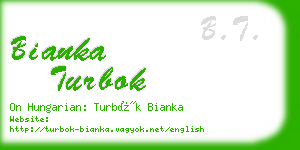 bianka turbok business card